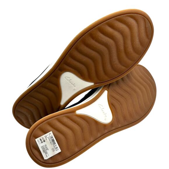 Clarks Cloudsteppers Women's Navy Breeze Emily Stretch Slip-Ons Size 12W - Picture 10 of 11